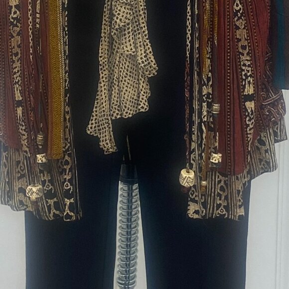 Vintage 90s African Print Carole Little Jacket Sz. L - Picture 9 of 13